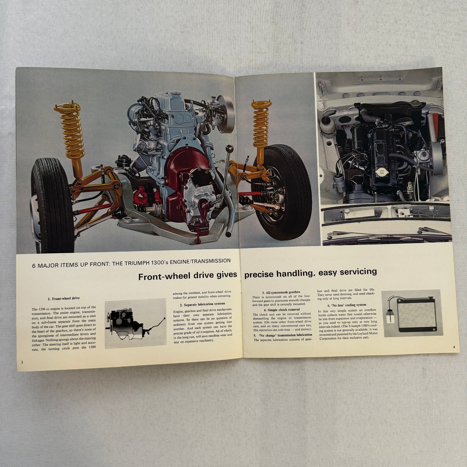 Triumph 1300 Car Sales Brochure Catalog Vintage Advertising