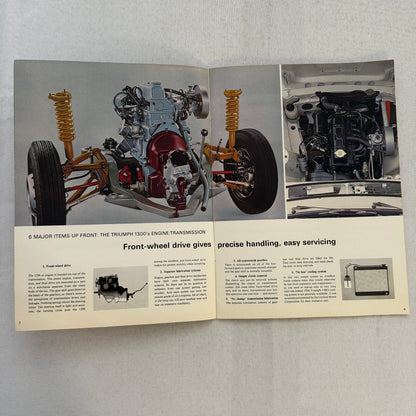 Triumph 1300 Car Sales Brochure Catalog Vintage Advertising