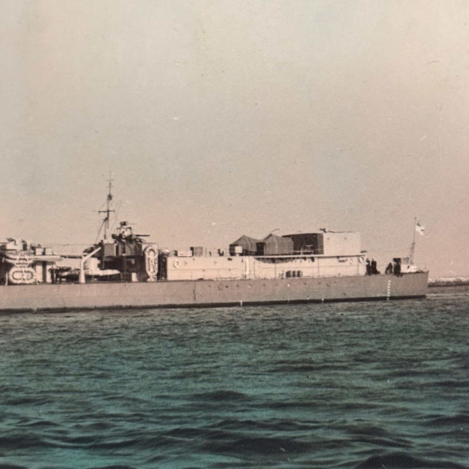 Vintage Canadian Navy Military Ship Boat Photo Photograph Print HMCS Sioux