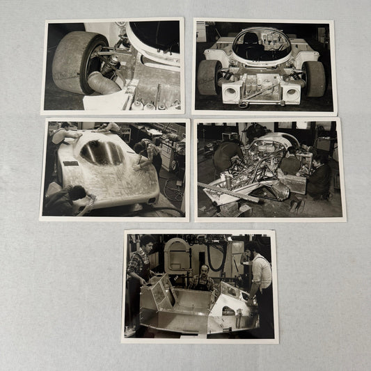Porsche 956 Racing Car Photo Photograph Print Lot 5x Vintage
