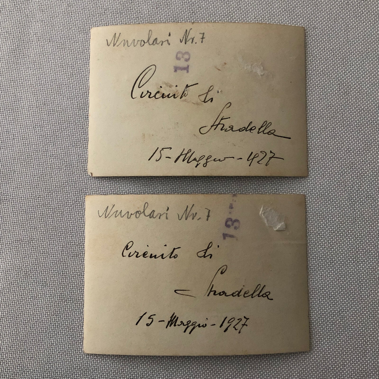 Tazio Nuvolari Motorcycle Racing Photo Photographs 1927 Circuito di Stradella