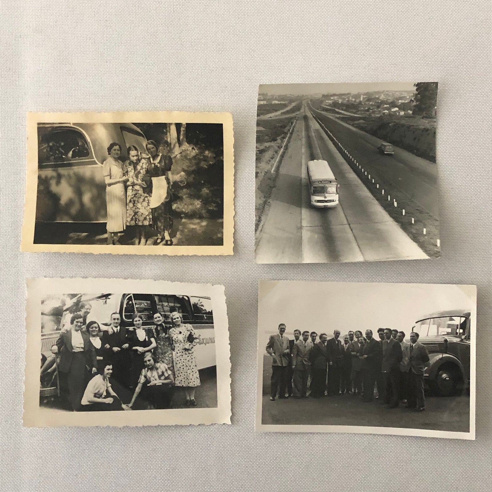 Vintage Bus Photo Photograph Print Lot of 23 People with Buses Germany