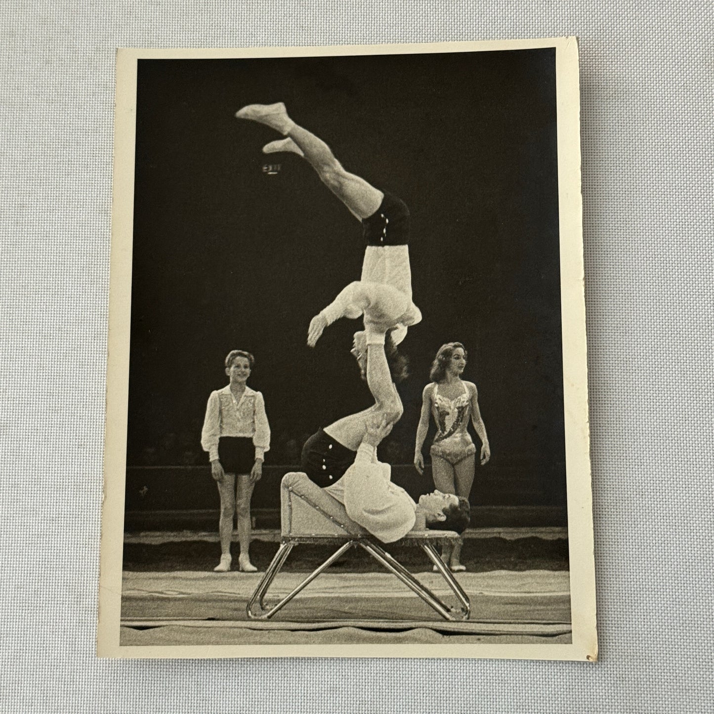 Vintage Circus Acrobat Balancing Act Photo Photograph M.R. Wakefield Middlesex