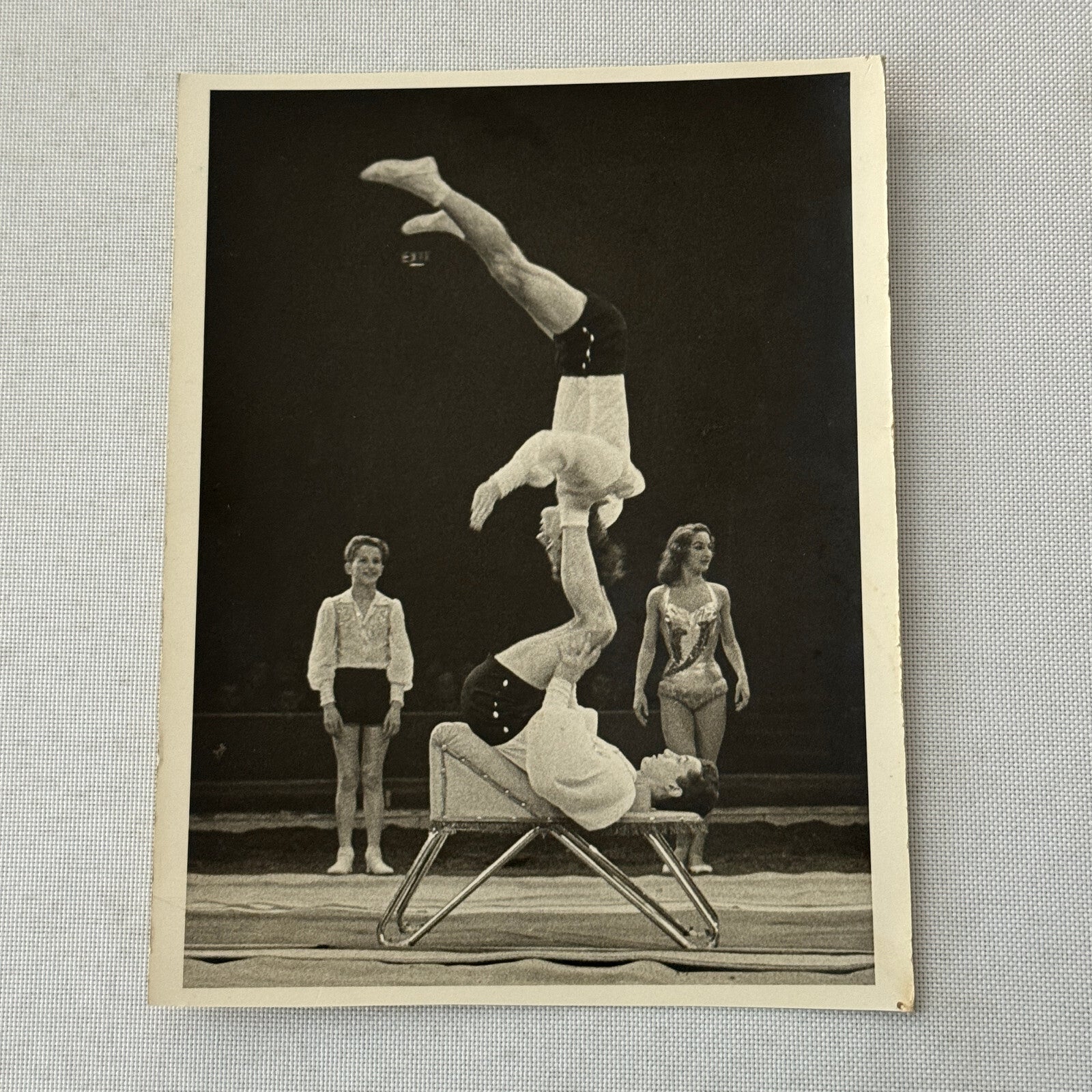 Vintage Circus Acrobat Balancing Act Photo Photograph M.R. Wakefield Middlesex