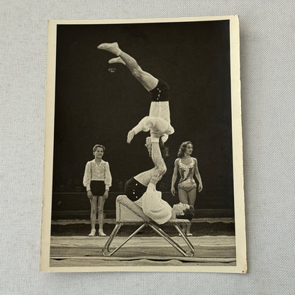 Vintage Circus Acrobat Balancing Act Photo Photograph M.R. Wakefield Middlesex