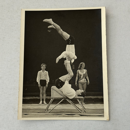 Vintage Circus Acrobat Balancing Act Photo Photograph M.R. Wakefield Middlesex
