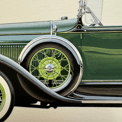 1930 Ford Model A Roadster Car Illustration Art Drawing Hand Drawn Robert Preis