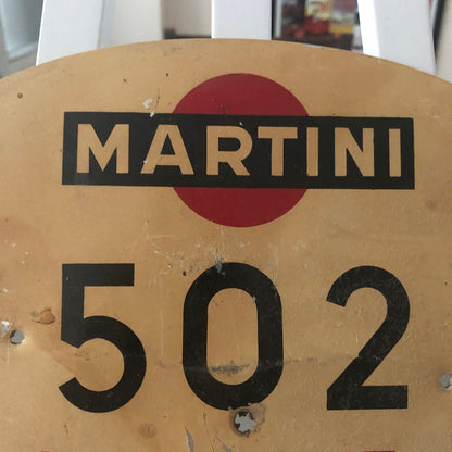 1962 Radio Rallye Car Rally Participant Plate w/ Martini Ad