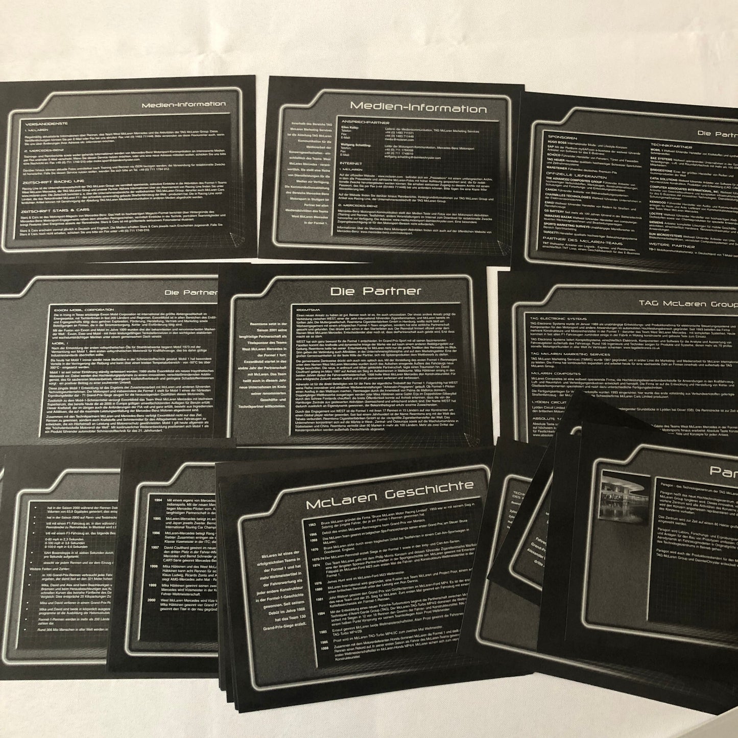 West McLaren Mercedes Press Kit Brochure Photos Mika Hakkinen David Coulthard +