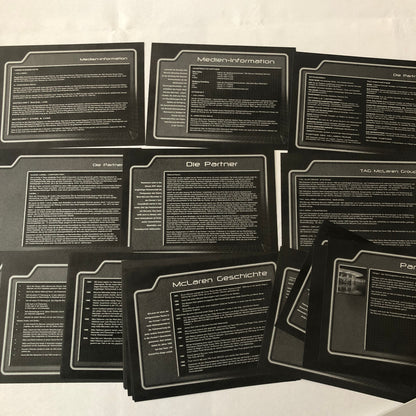 West McLaren Mercedes Press Kit Brochure Photos Mika Hakkinen David Coulthard +