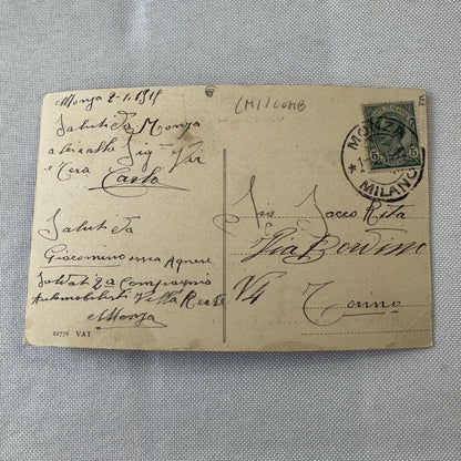 Vintage Monza Italy Postcard Post Card Italian Monza Race Track Circuit Racing