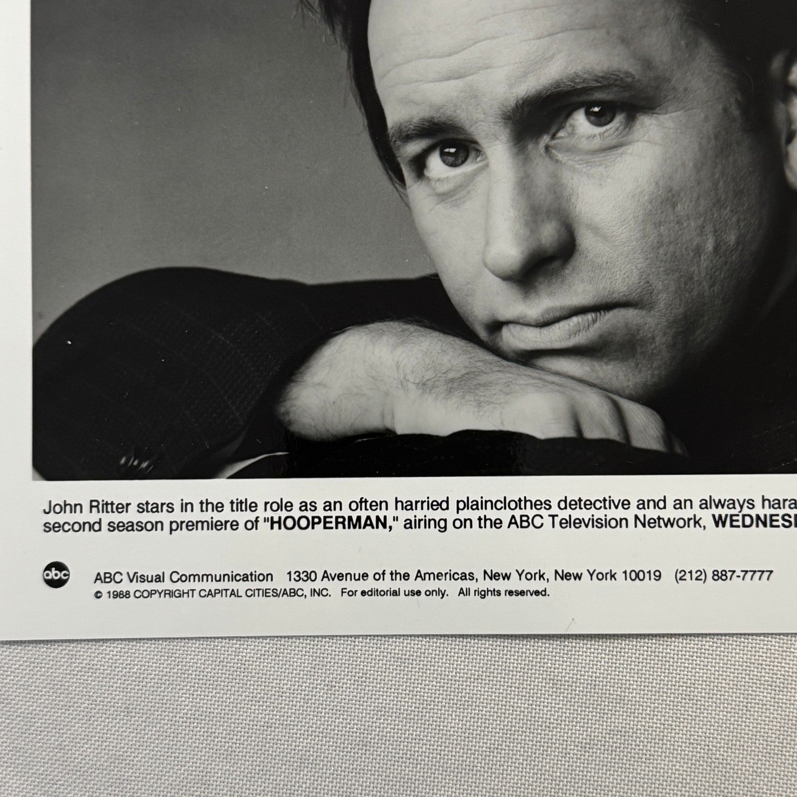 John Ritter Hooperman ABC Television Press Photo Publicity Photograph Print 1988