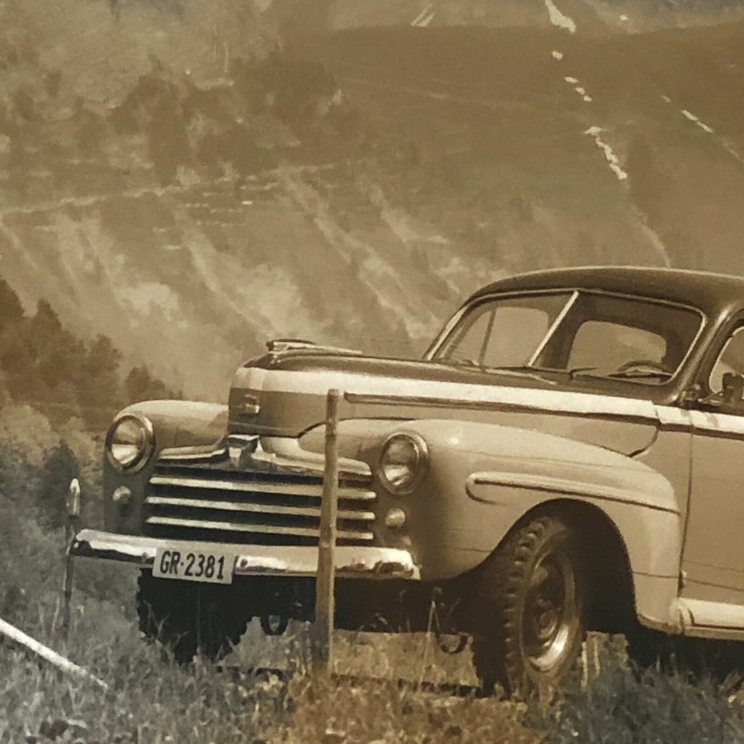 1947 Ford Corviglia Ski Club Car Photo Photograph Print Lot of 2 