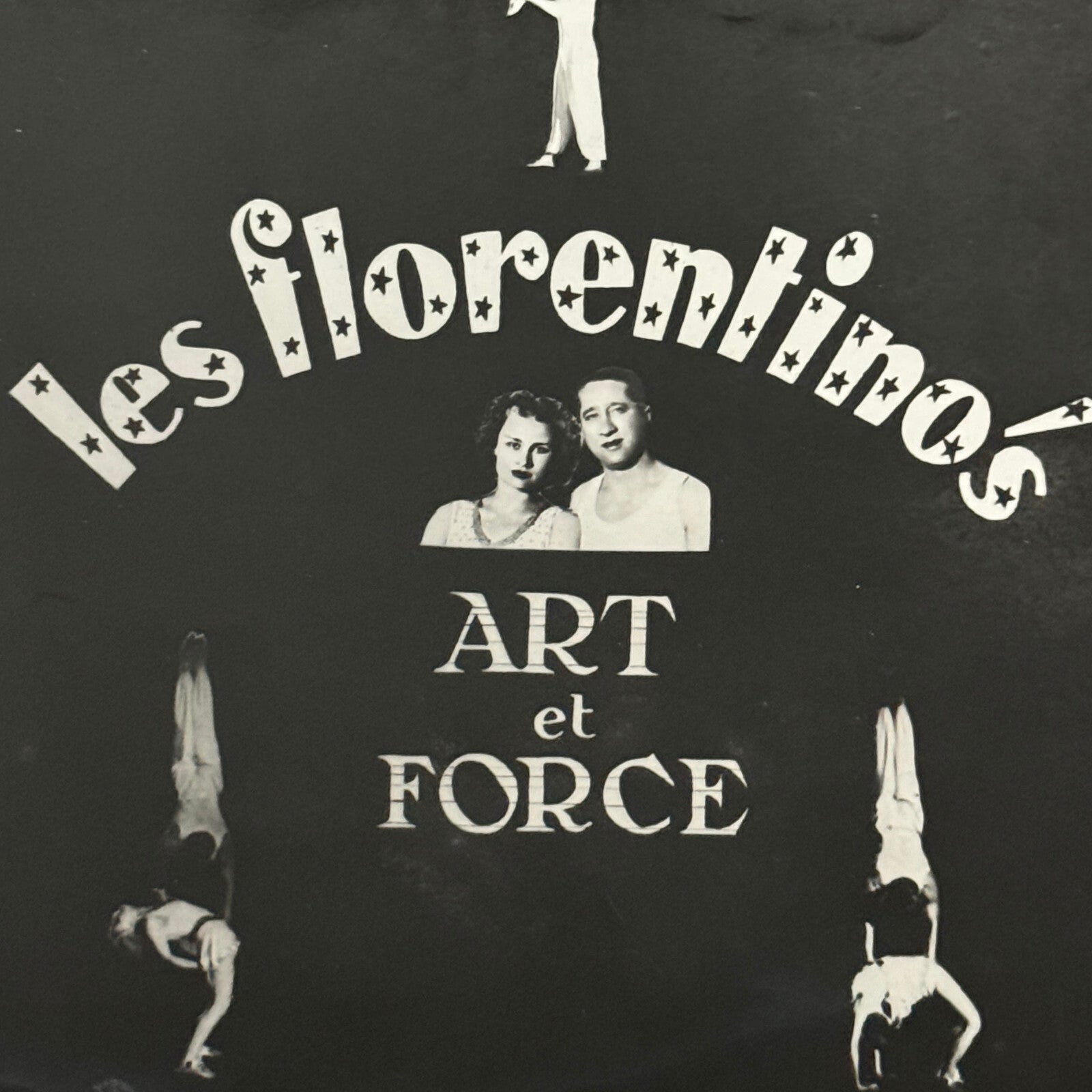 Vintage Circus Acrobat Act Balancing Photo Photograph Les Florentinos