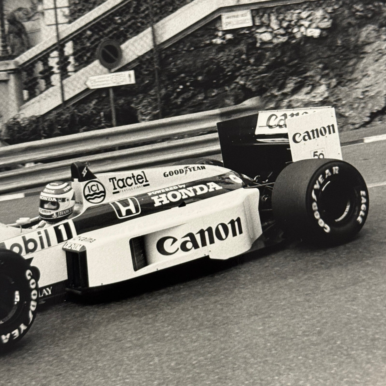 Nelson Piquet Canon Williams Honda Racing Car Press Photo Photograph Print