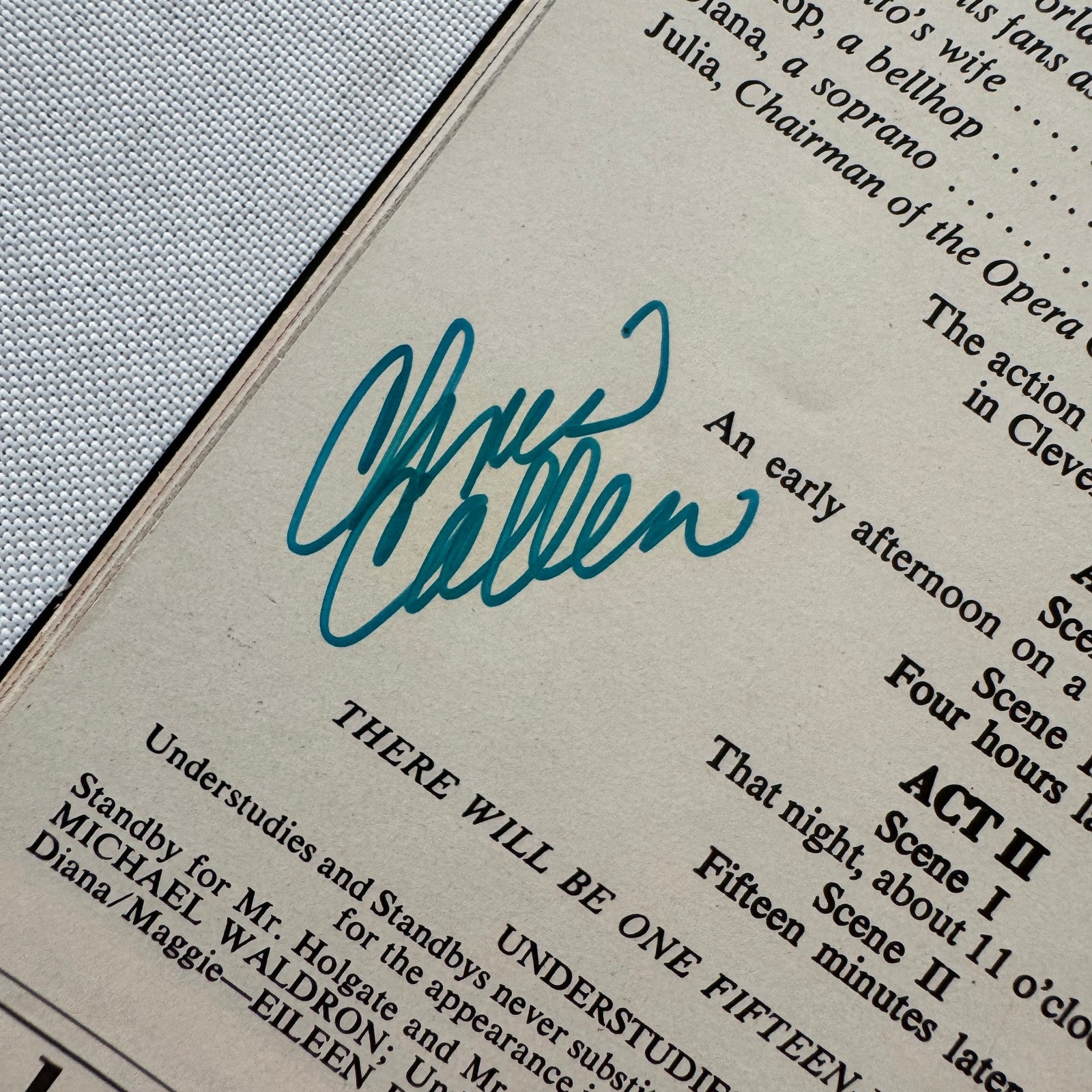 Lend Me A Tenor Cast Signed Program Playbill 1990 6x Signatures