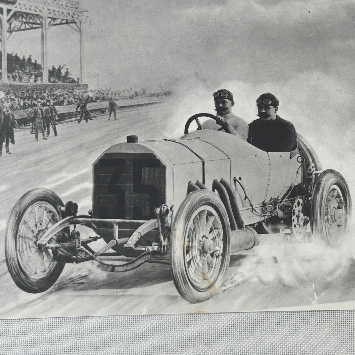 1908 Mercedes Benz Grand Prix Racing Car Photo Photograph Print Vintage