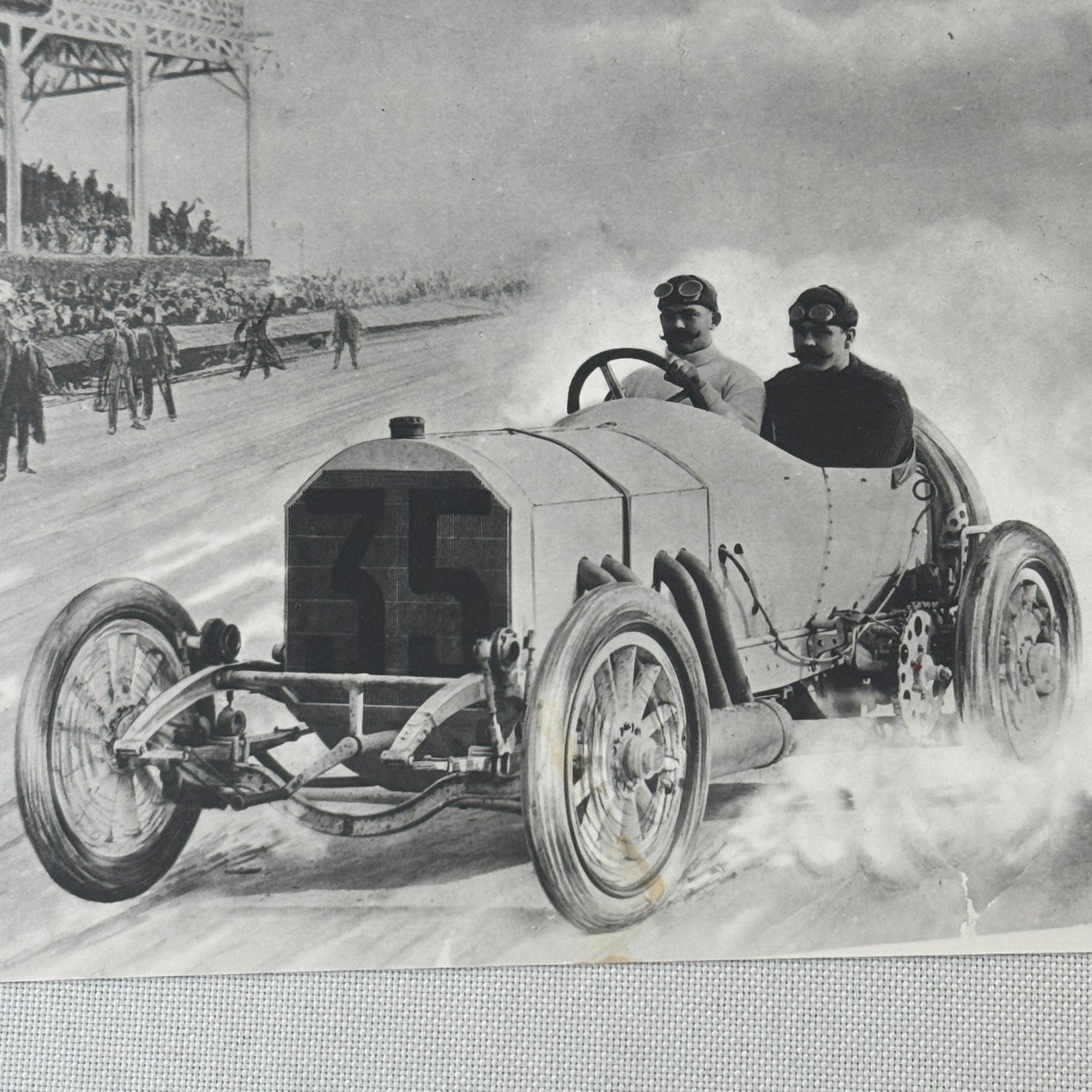 1908 Mercedes Benz Grand Prix Racing Car Photo Photograph Print Vintage