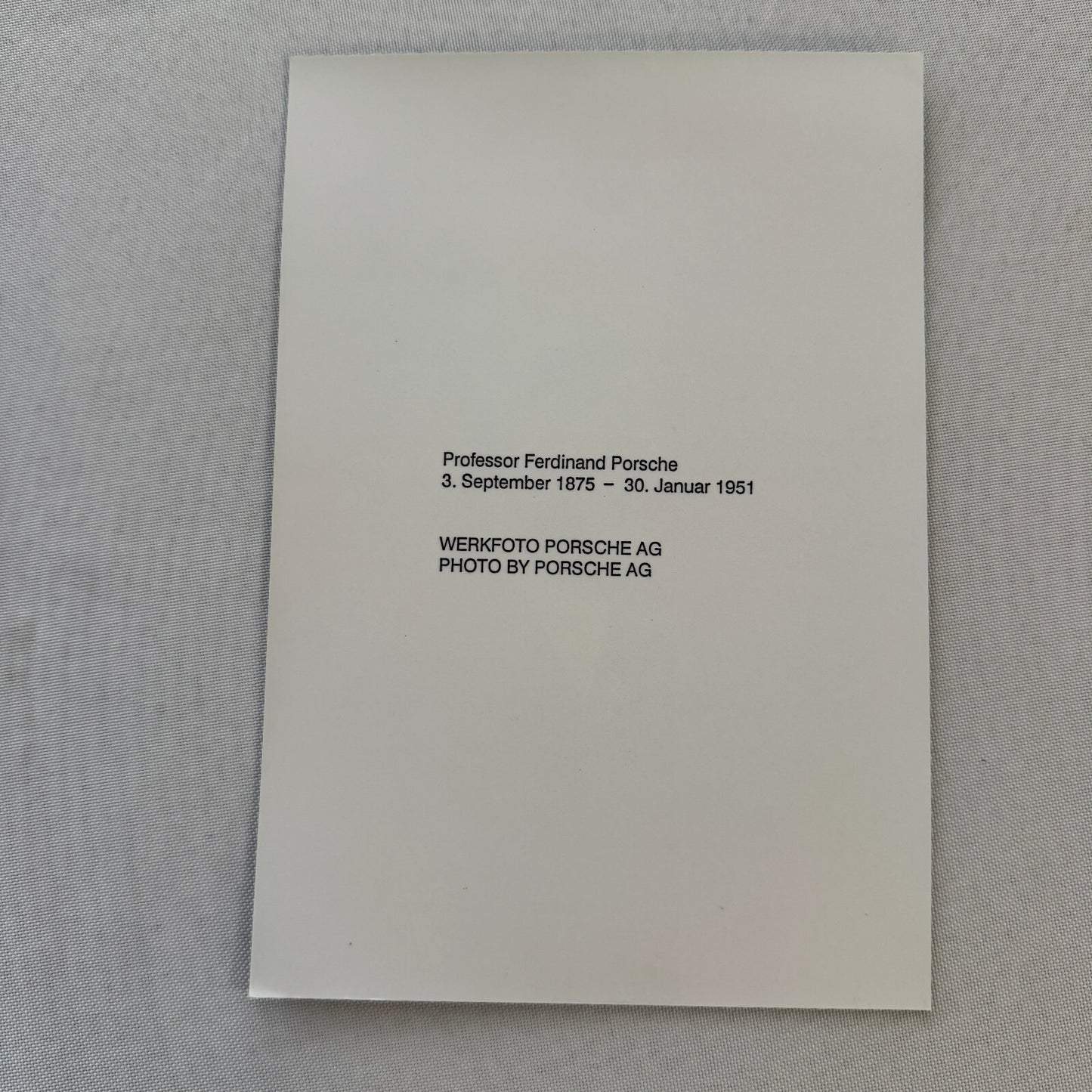 Dr Ferdinand Porsche Factory Press Photo Photograph Print