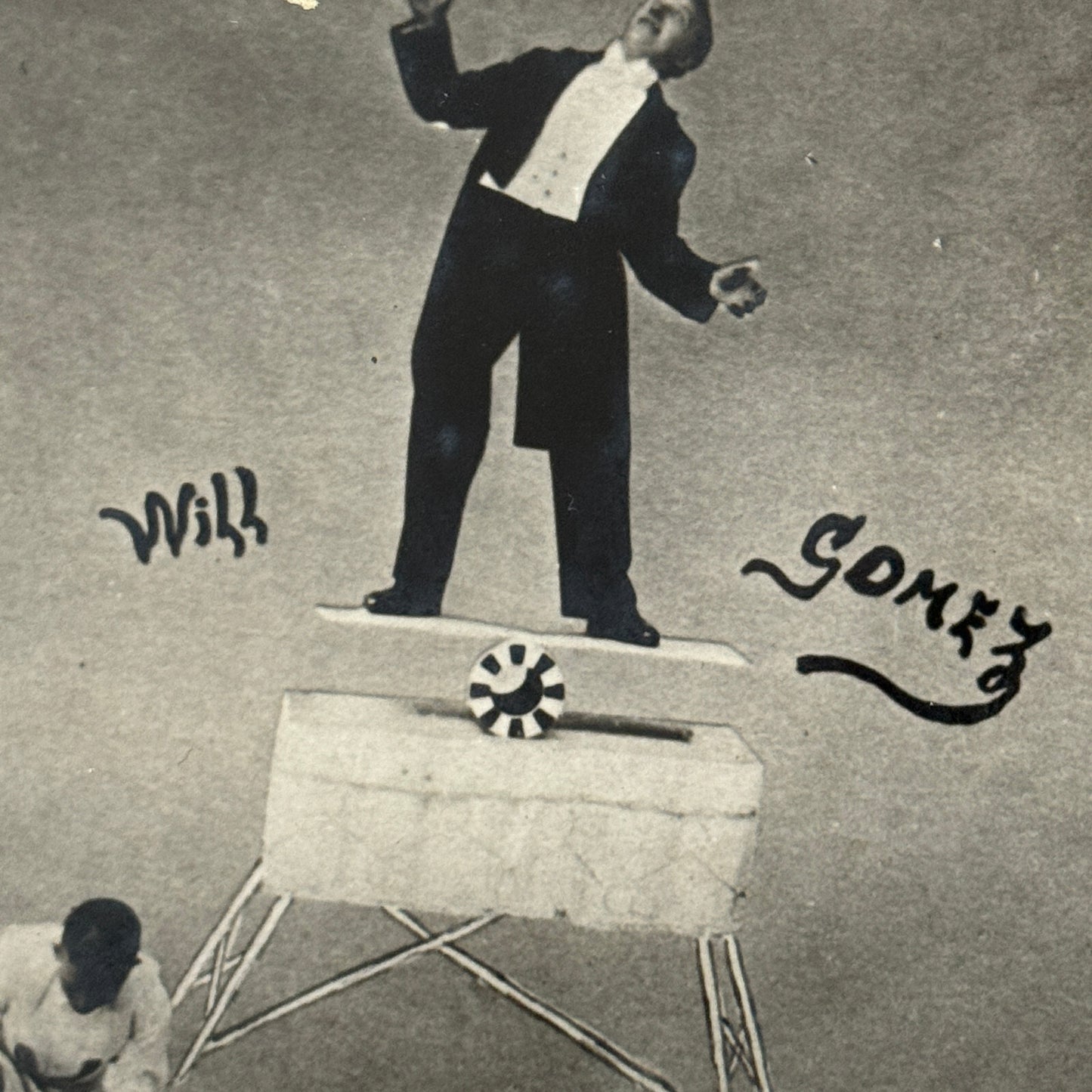 Vintage Circus Acrobat Balancing Act Photo Photograph Will Gomez