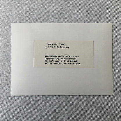 1994 Honda V8 Indy Car Racing Motor Engine Photo Photograph Print 