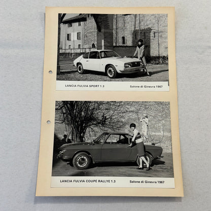 1967 Lancia Fulvia Geneva Auto Salon Show Photo Photograph Coupe Rallye Sport