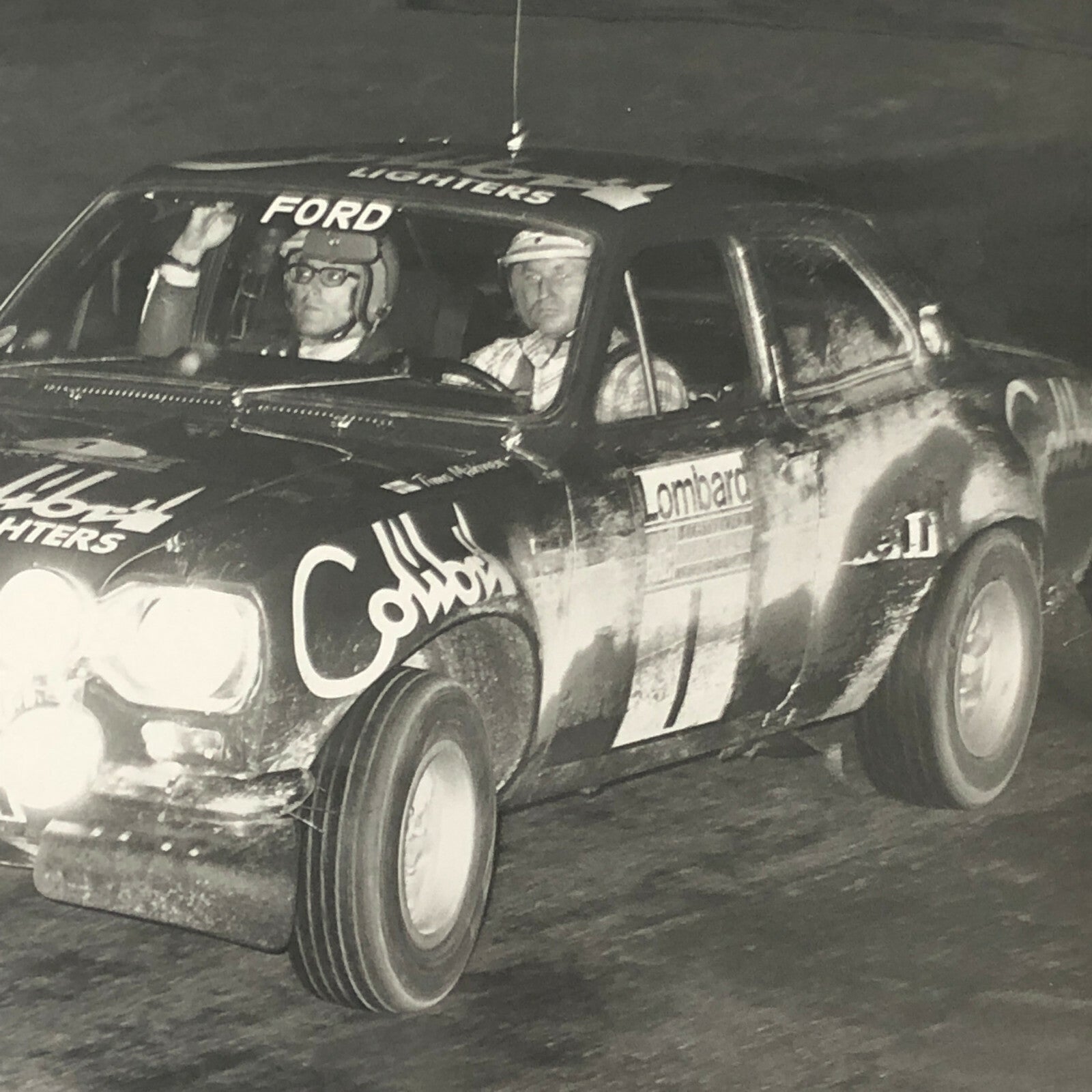 Vintage Rally Racing Photo Photograph 1974 Rallye RAC Ford Car 