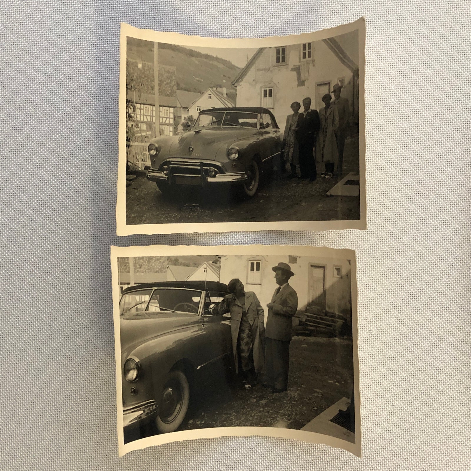 Vintage Car Automobile Photo Photograph Snapshot Lot of 2 Germany AL22SM2