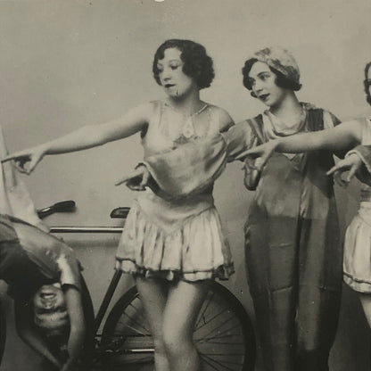 Circus Performer Photo Postcard Real Photo Postcard RPPC Bicycles Hoop