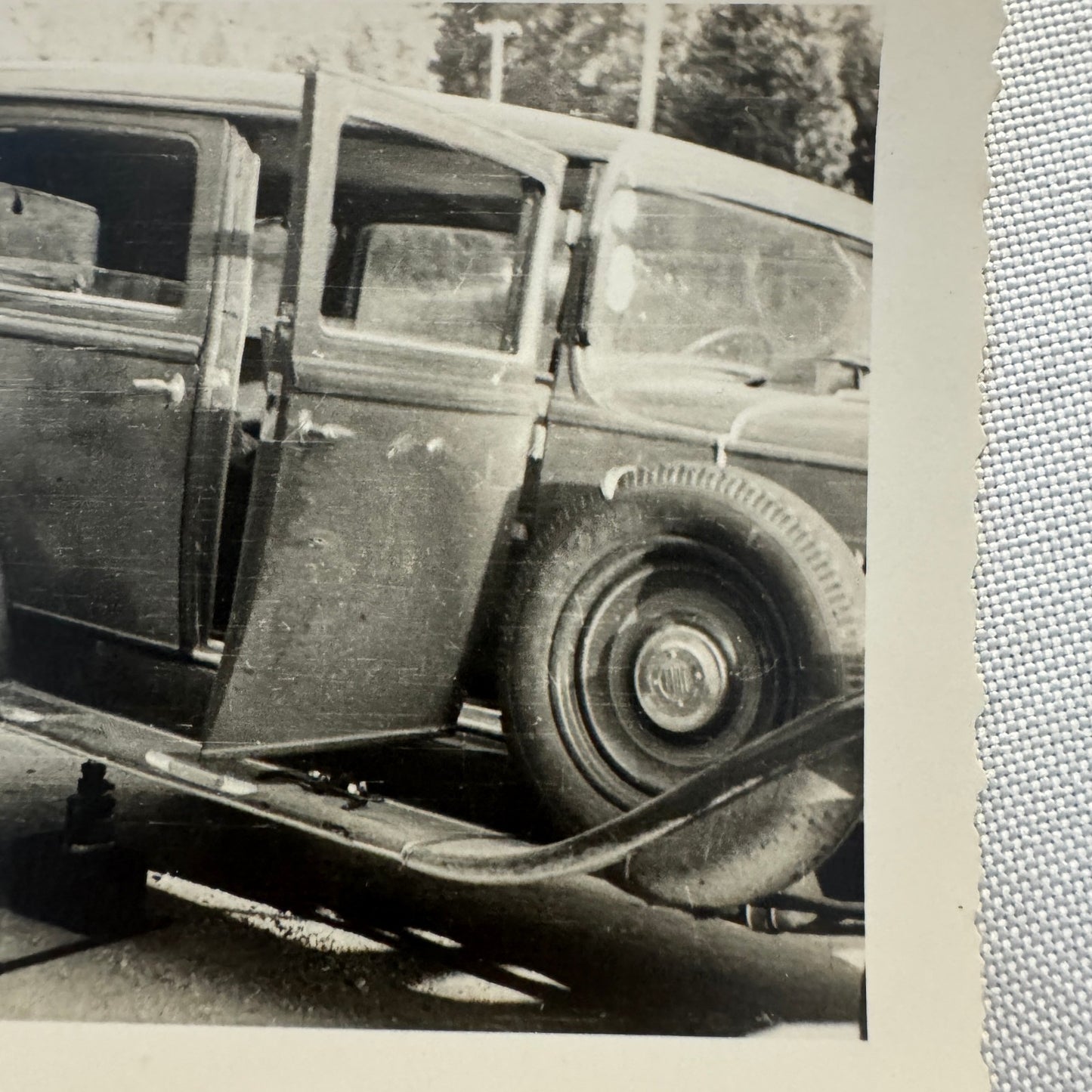 Vintage Photograph Photo Print Men Working on Early Car Automobile