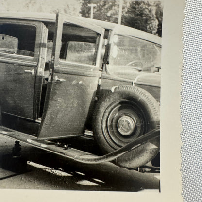 Vintage Photograph Photo Print Men Working on Early Car Automobile