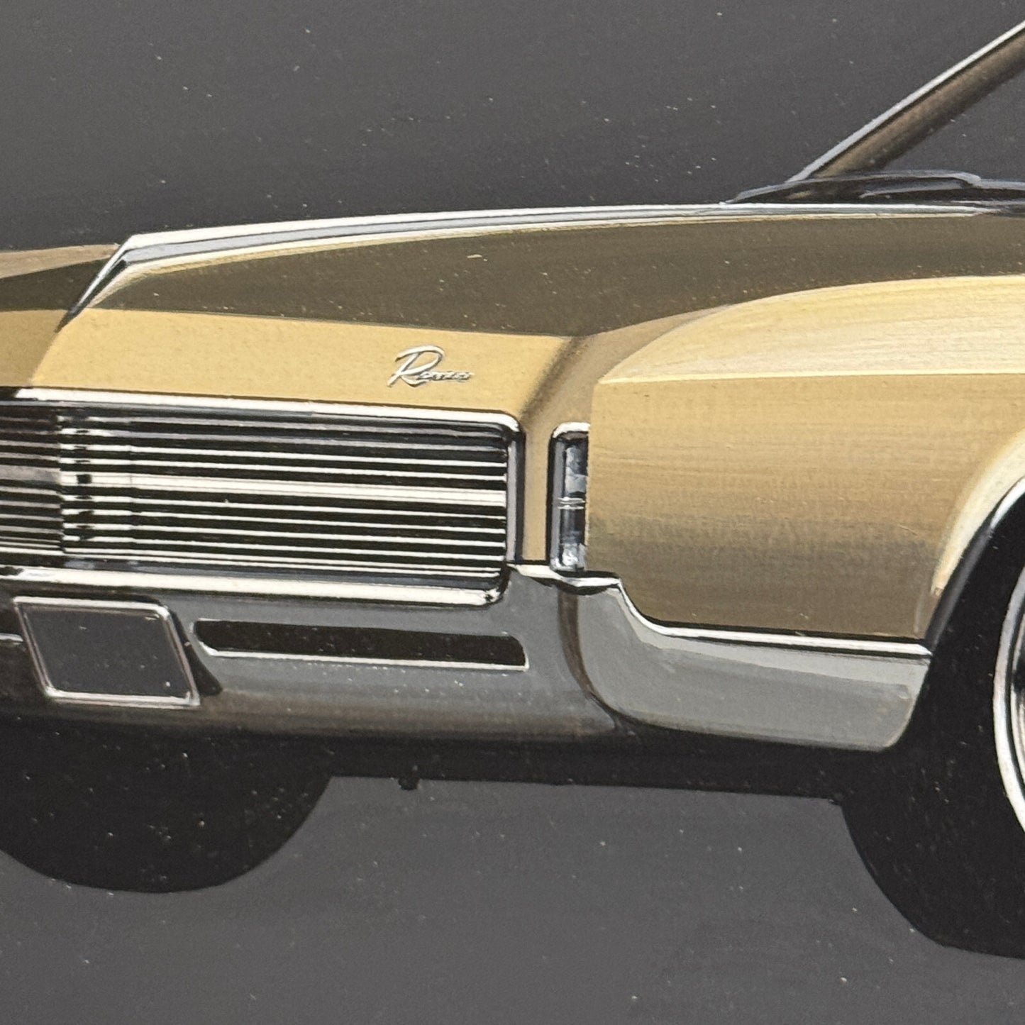 Vintage Buick Riviera Car Illustration Art Drawing Hand Drawn Robert Preis