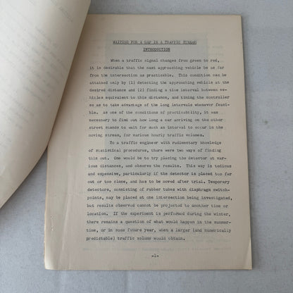 1954 California Traffic Study Civil Engineering Road Construction Documents