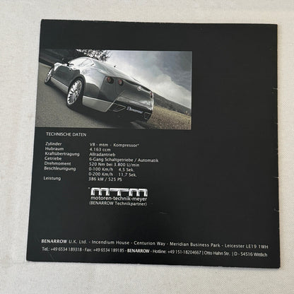Benarrow Benninghoven Car Automobile Sales Brochure Catalog German 2009