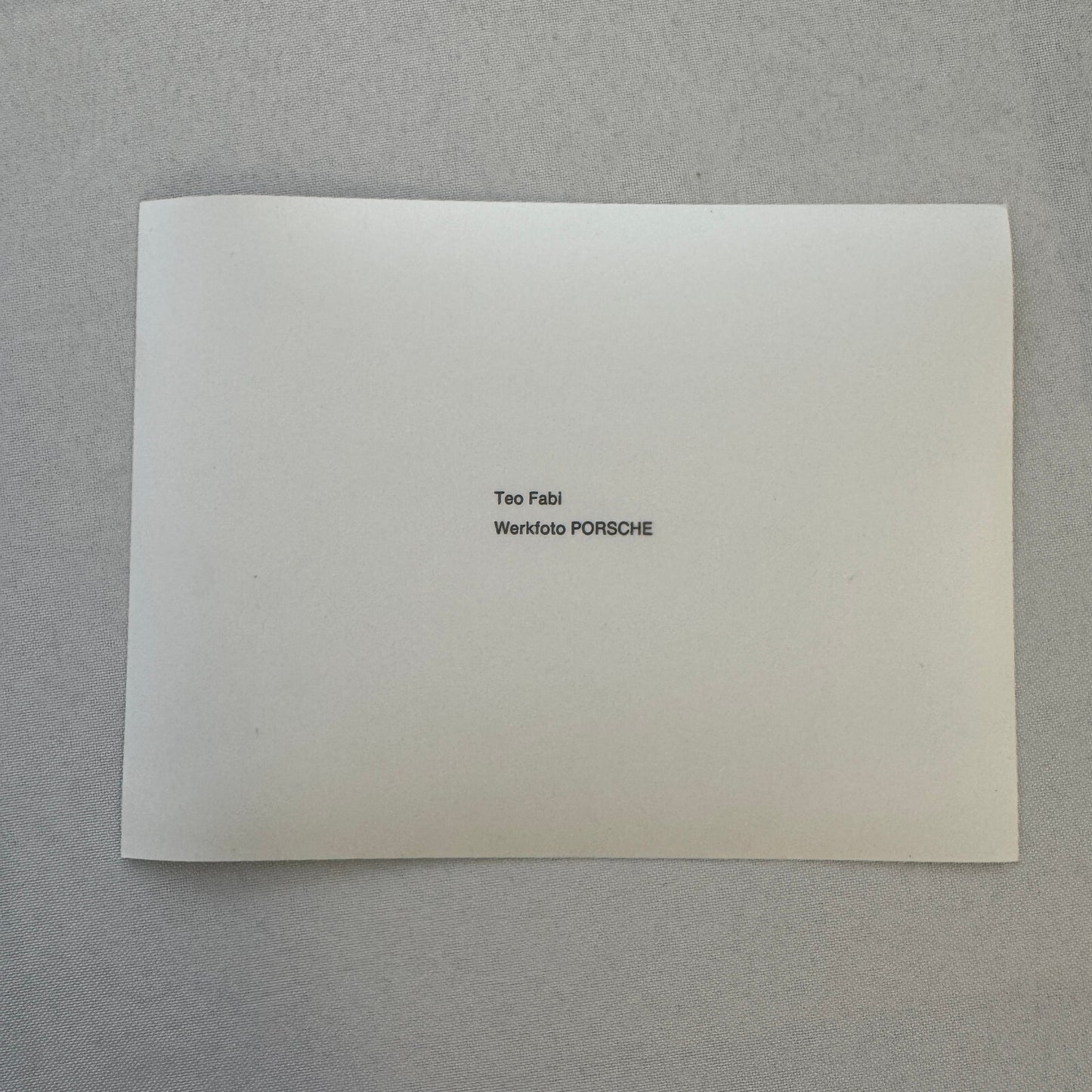 Porsche Racing Driver Teo Fabi Factory Press Photo Photograph