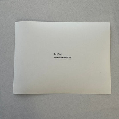 Porsche Racing Driver Teo Fabi Factory Press Photo Photograph