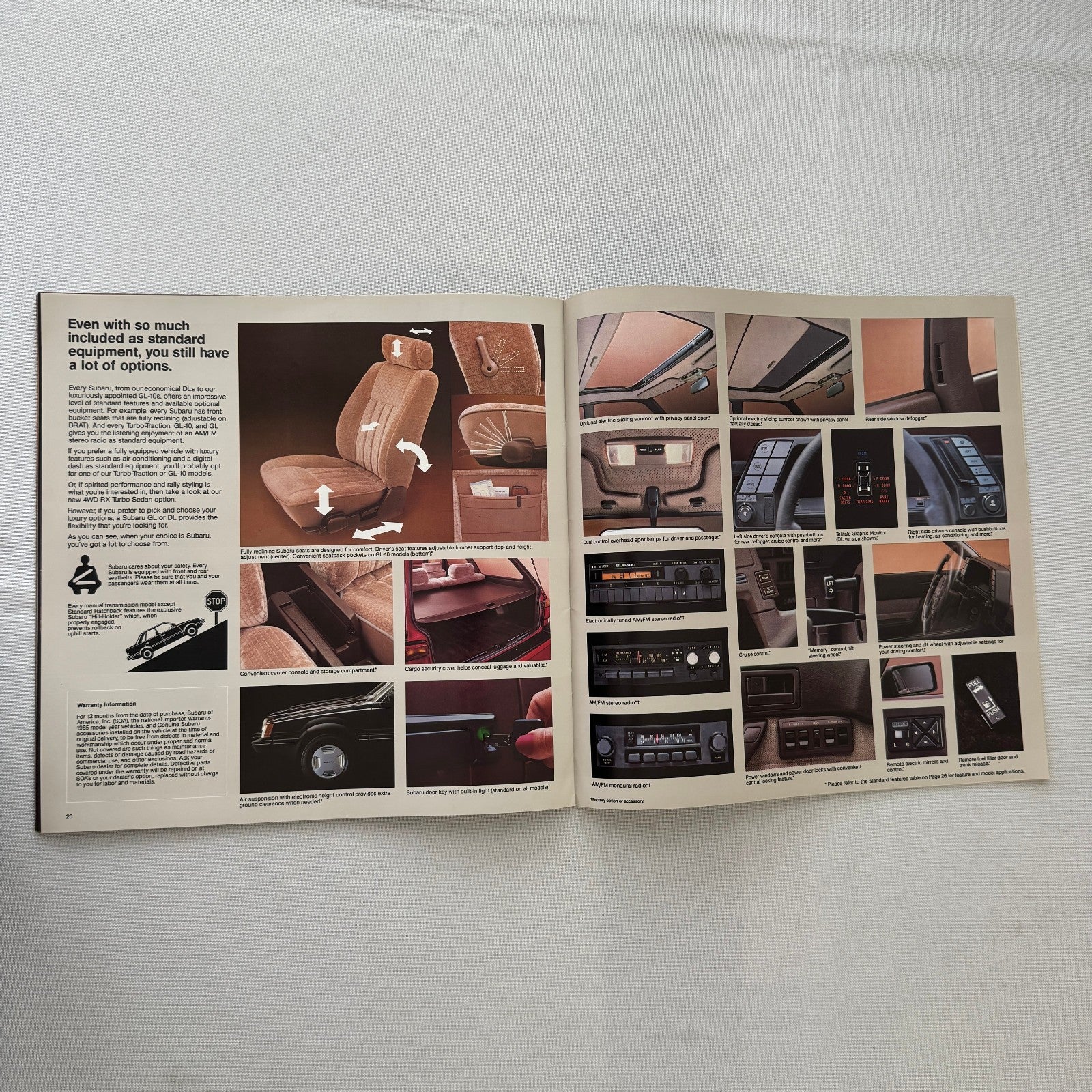 1985 Subaru Car Sales Brochure Catalog Advertising Turbo GL STD DL Wagon Brat +