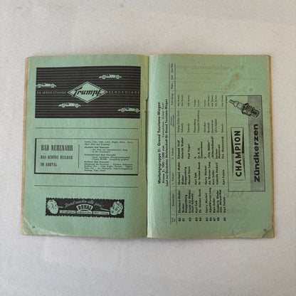 1957 ADAC 1000KM Racing Program Nurburgring Race German