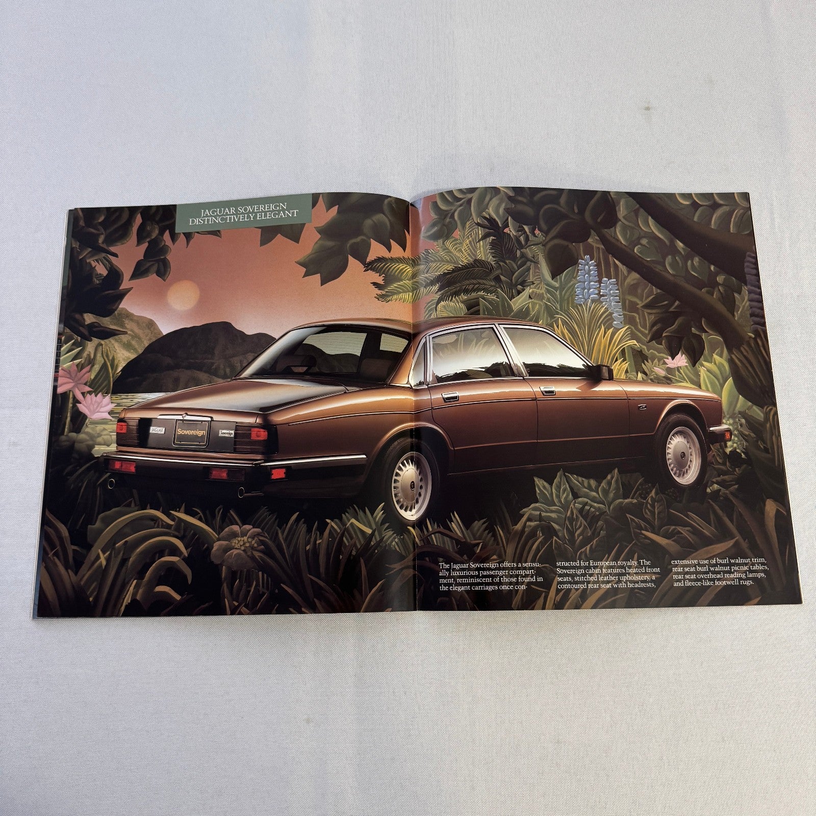 1987 Jaguar XJ6 and XJ6 Sovereign Car Sales Brochure Catalog Advertising Vintage