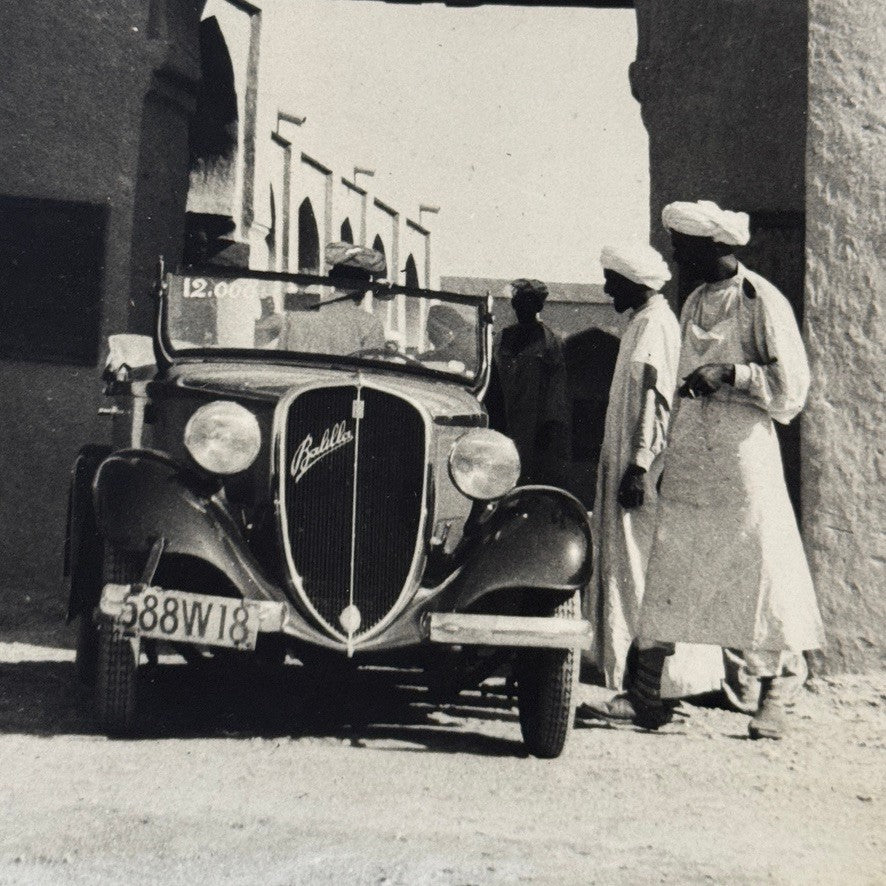 Vintage Fiat 508 Spider in Morocco 1934 Photo Photograph Print with Caption