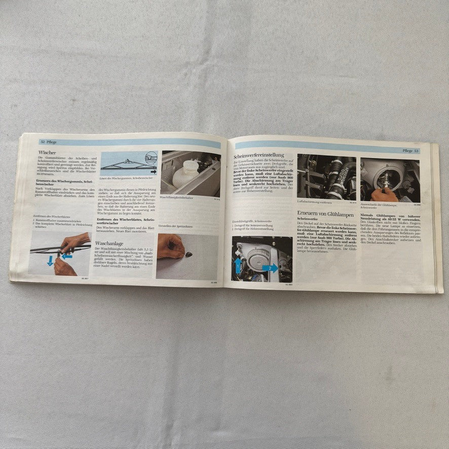 1990 Saab 900 Owners Manual Instruction Guide Book Saab SPG Turbo GERMAN