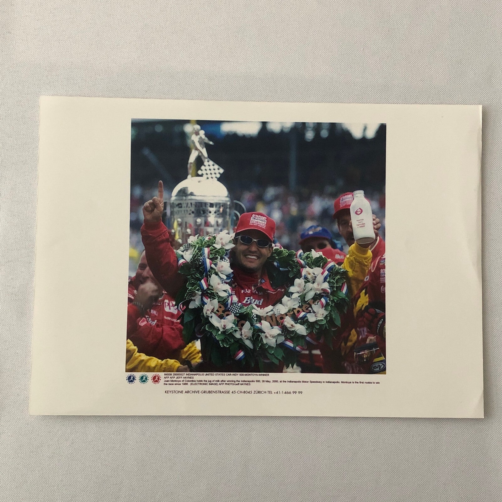 Vintage Indy Indianapolis Racing Photo Photograph Juan Montoya Win 2000