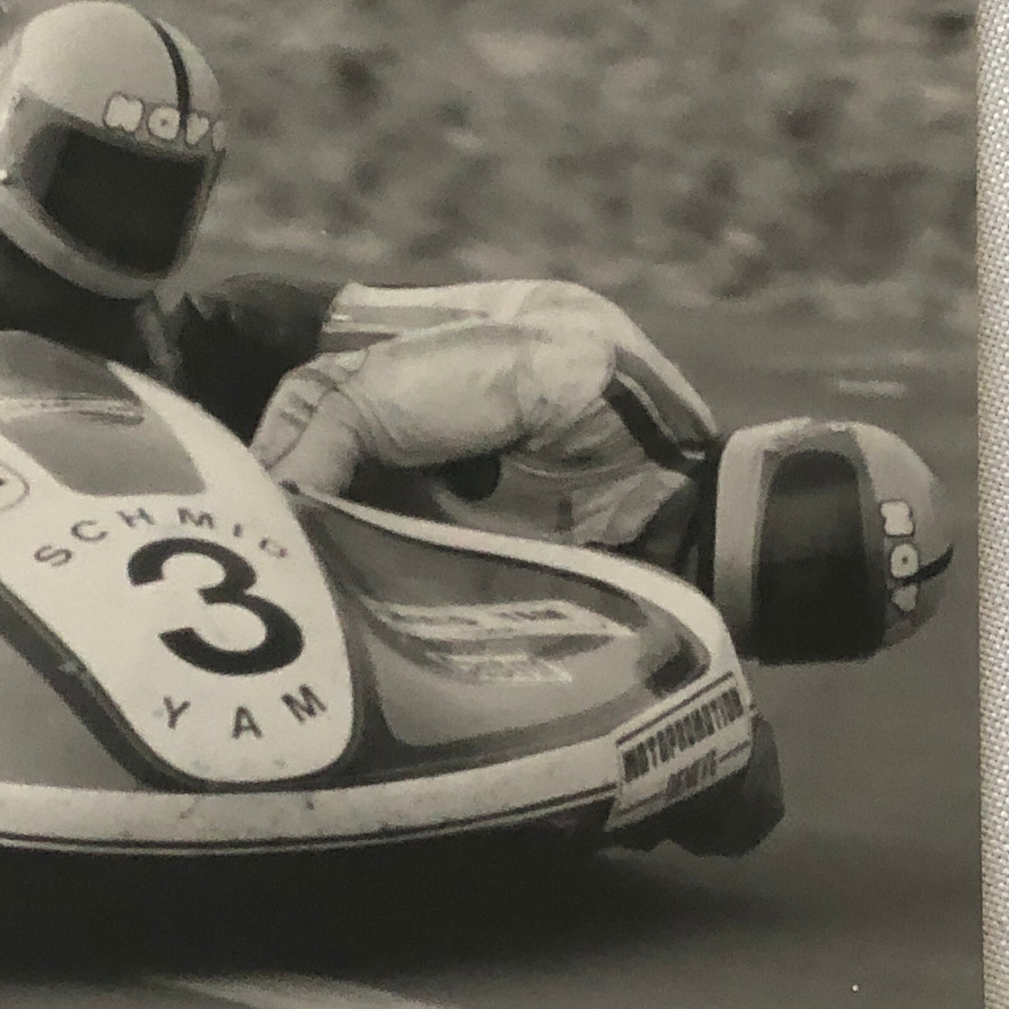 Vintage Motorcycle Racing Photo Photograph Print Germany Sidecar Side Car