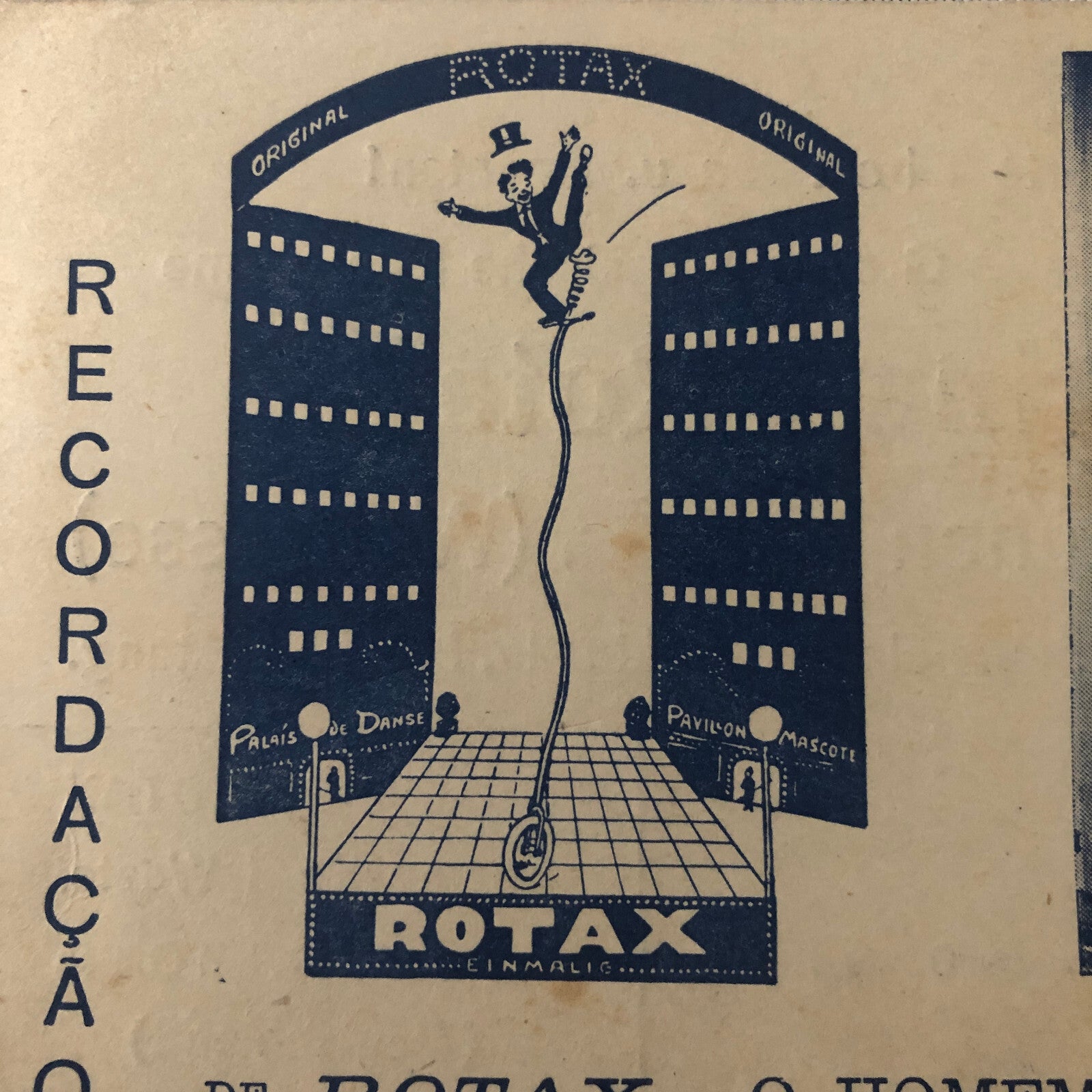 Vintage Circus Unicycle Balancing Act Postcard Post Card Original Rotax