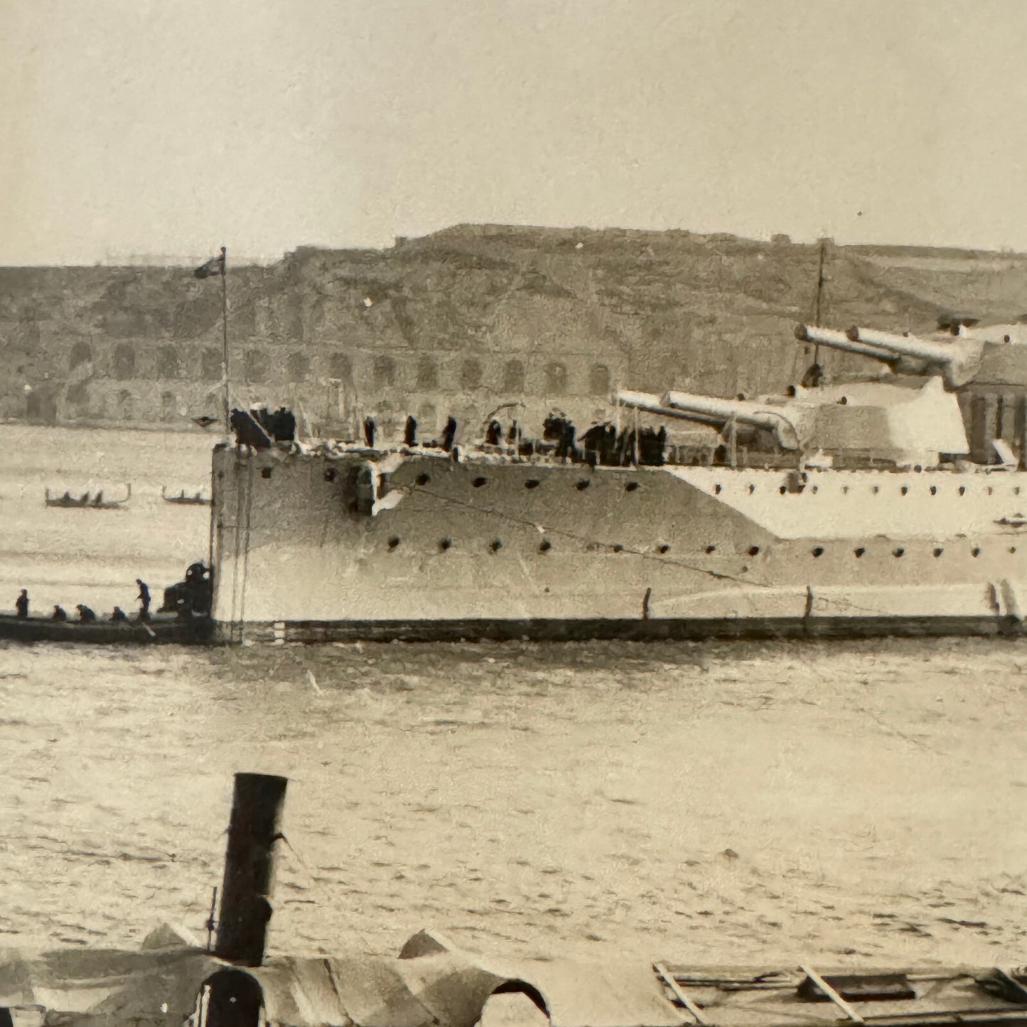 Vintage Military Ship Photo Photograph Print HMS Queen Elizabeth Battleship 1936