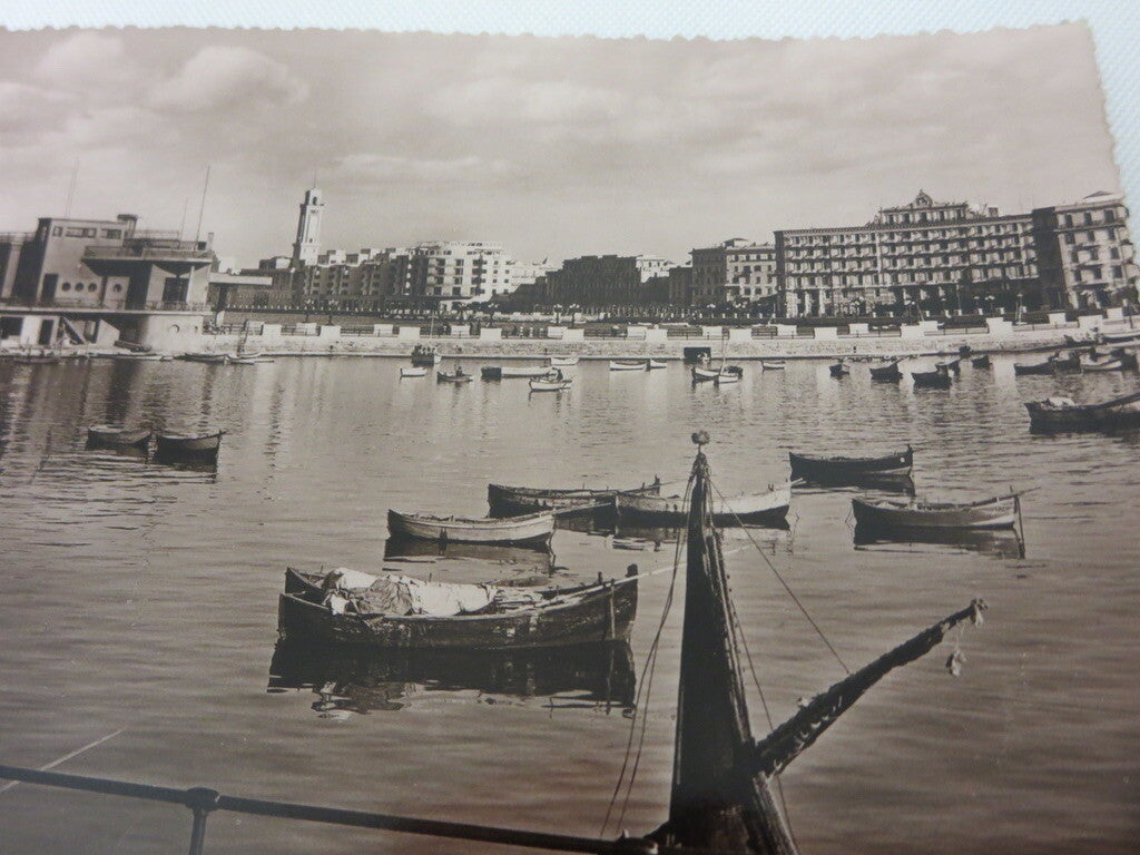 1952 Grand Prix Bari Stamp on Circolo Canottieri Barion Photo Postcard Post Card