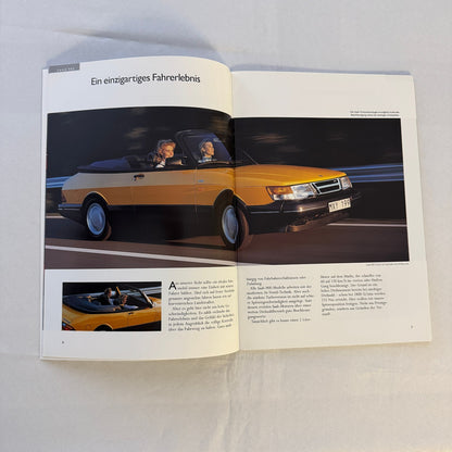 1992 Saab 900 Car Sales Brochure Catalog Saab 900 Cabriolet Turbo 16S GERMAN