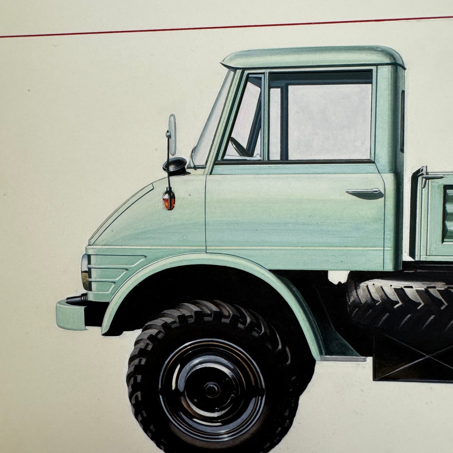 Mercedes Benz Unimog Truck Illustration Art Drawing Hand Drawn Robert Preis