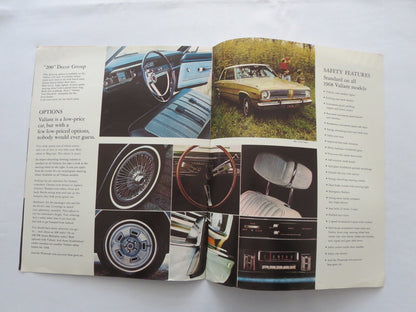 1968 Valiant Car Sales Brochure Catalog Advertising - Signet 100 2 Door 4 Door 