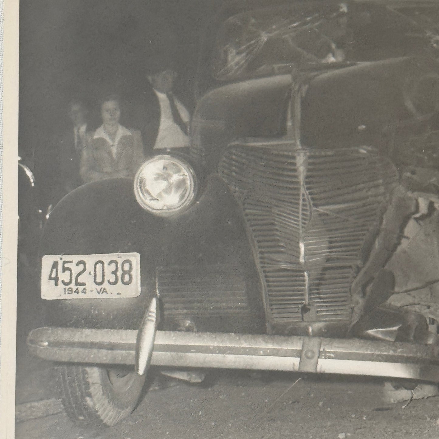 Vintage Photograph Car Crash Wreck Accident Disaster Print